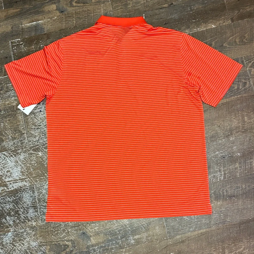 Nike Orange Striped Virginia Cavaliers Golf Tour Polo NEW Size XL Embroidered - Picture 4 of 7